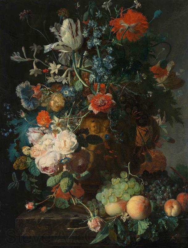 Jan van Huijsum Still Life with Flowers and Fruit France oil painting art
